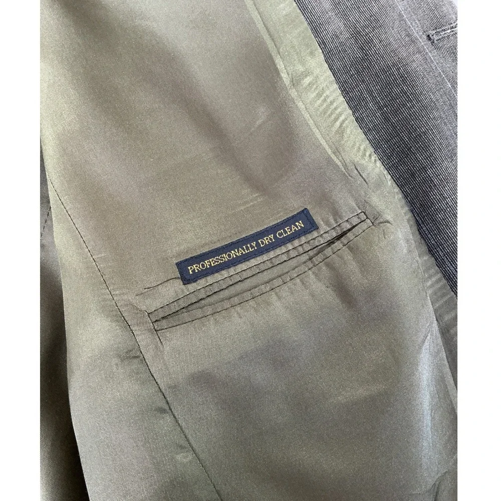 Tommy Hilfiger Blazer Mens 42R Grey Pinstripe Two Button Sport Coat Made in USA